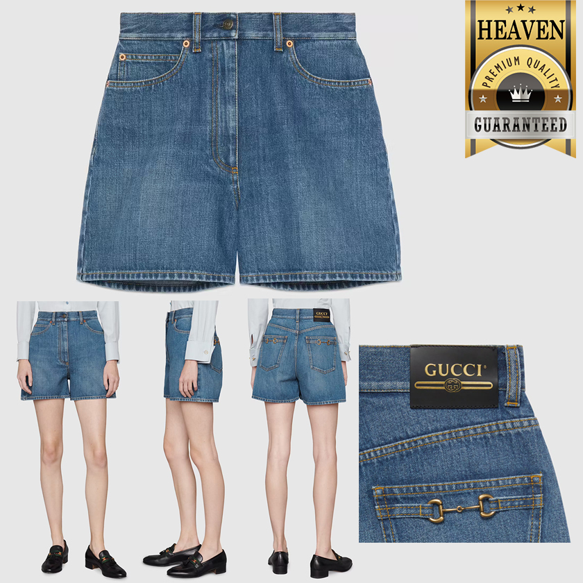 累積売上総額第1位【GUCCI☆グッチ】デニム ショートパンツ (GUCCI