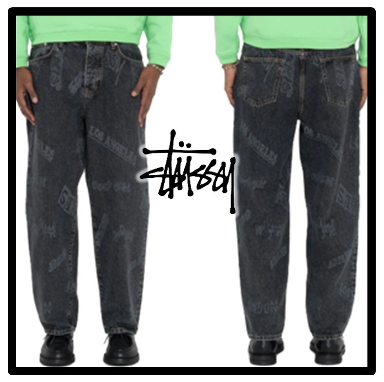 ☆送料 関税込☆Stussy☆WORLDWIDE BIG OL' JEANS☆BLACK (STUSSY