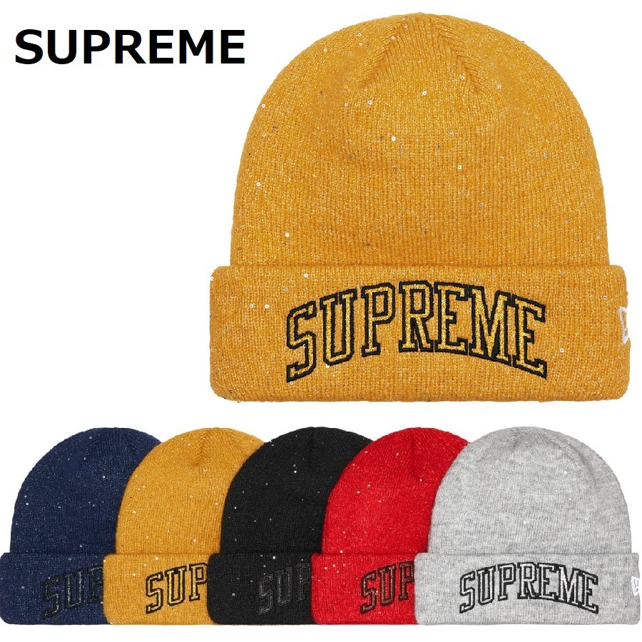23SS Week7 Supreme New Era Metallic Arc Beanie ニット帽 (Supreme