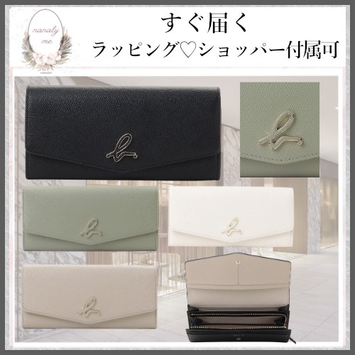 すっきりとしたシンプルなデザイン♪】アニエスベー 長財布 (Agnes b