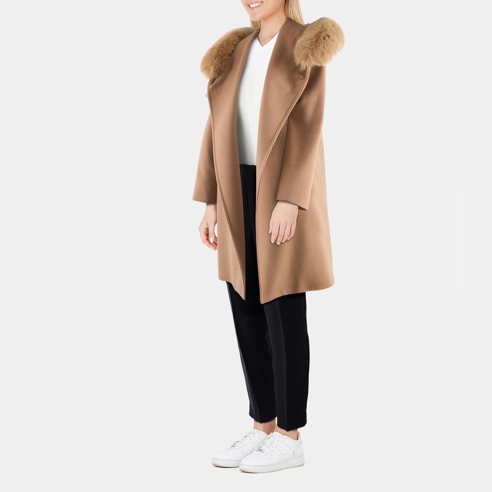 追跡☆Max Mara Studio☆MANGO FOXファーフード ウールコート (Max