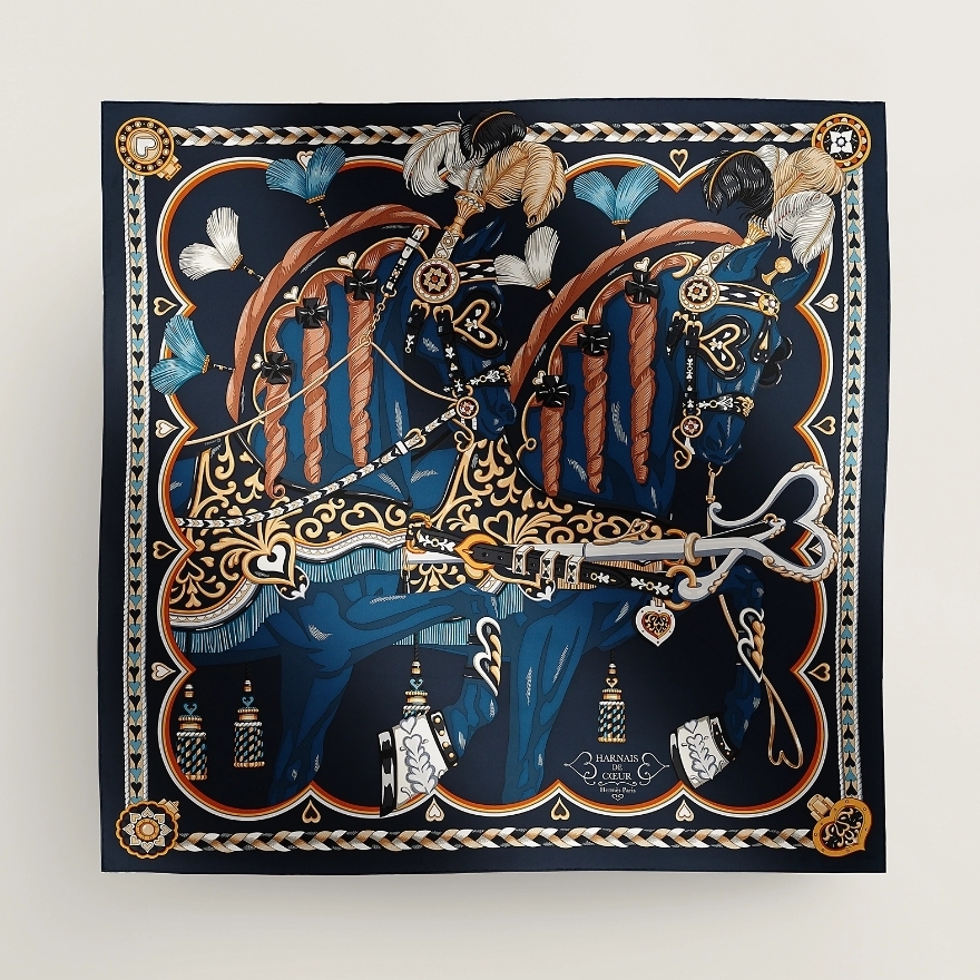 売切必至】☆HERMES☆カレ 90 Harnais de Coeur scarf (HERMES
