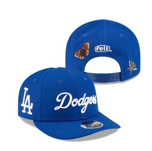 注目コラボ】蝶＆蜂LA Dodgers x New Era LP 9FIFTY FELT 青 (New Era