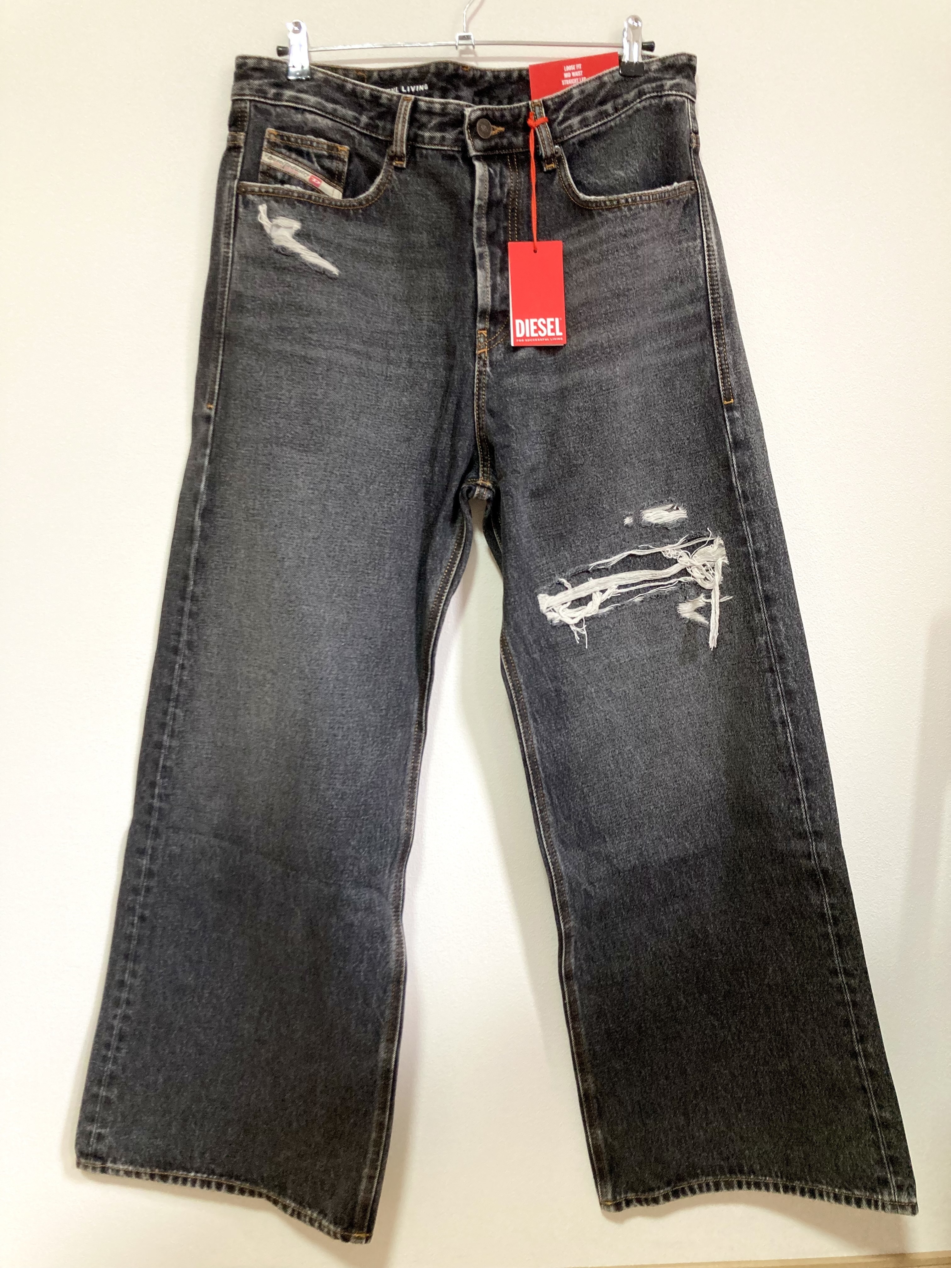 公式完売◇DIESEL D-Rise ダメージ ストレート ジーンズ (DIESEL