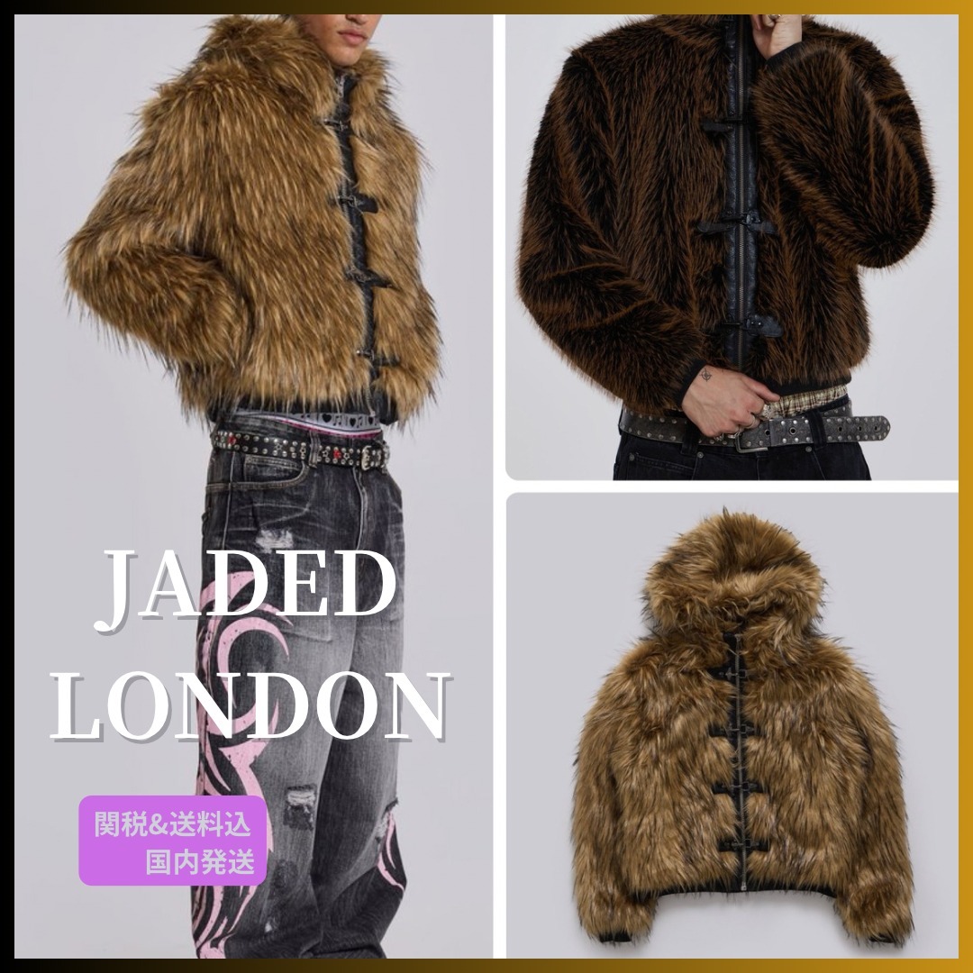 JADED LONDON Mendozaフェイクファージャケット 2Color 送関込 (JADED