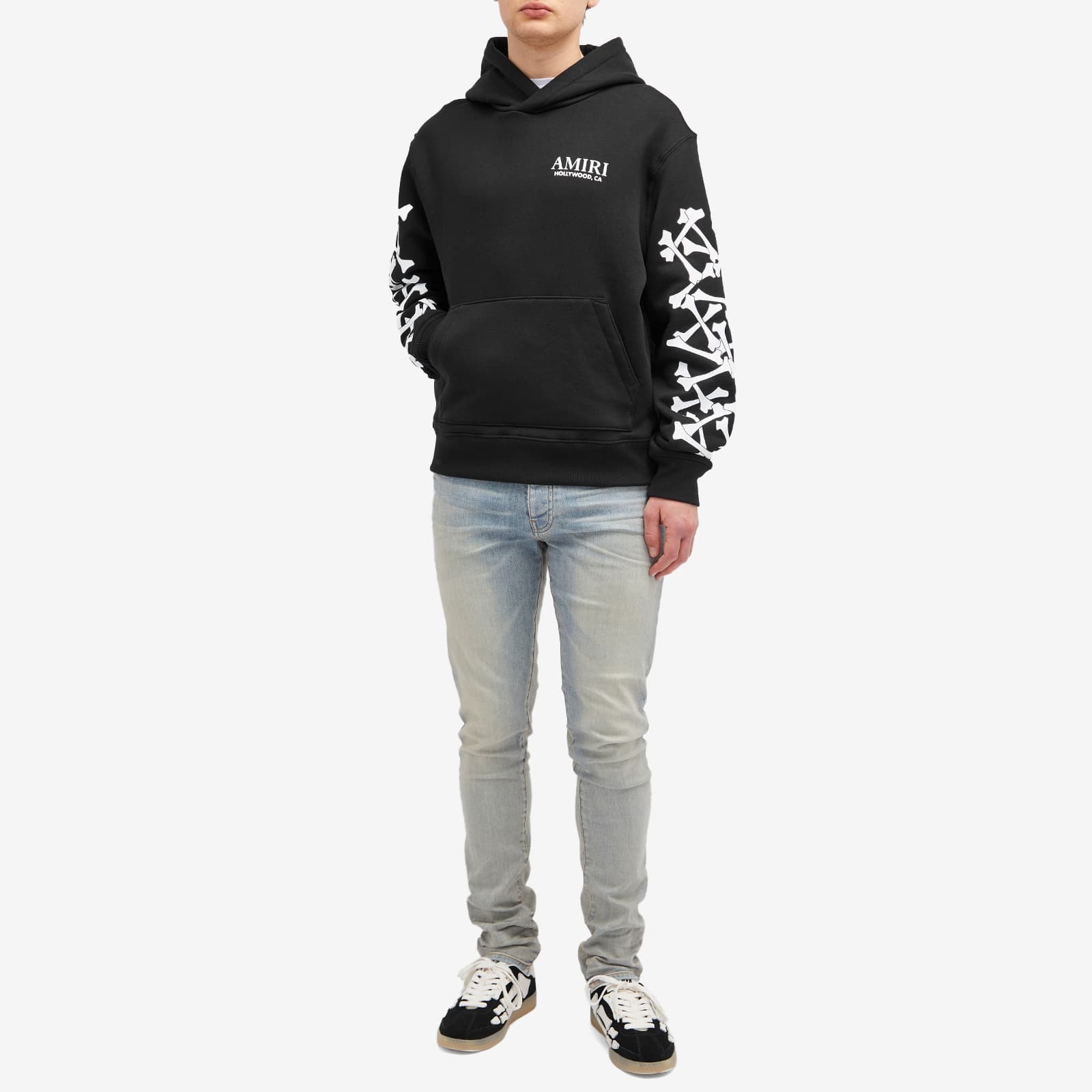 希少】AMIRI スタックドボーンズ パーカー 骨 長袖 ブラック (AMIRI
