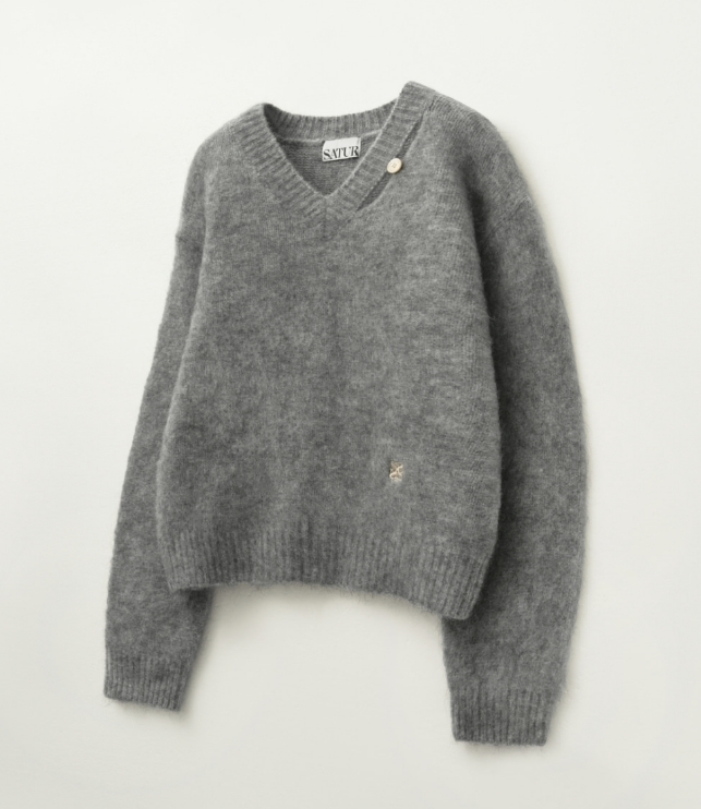 SATUR】(W)ESSEN TWO TONE MOHAIR PULLOVER KNIT (SATUR/ニット