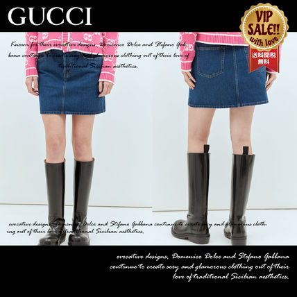 デニム GUCCI(グッチ) ミニスカート(レディース) - ブランド通販のBUYMA