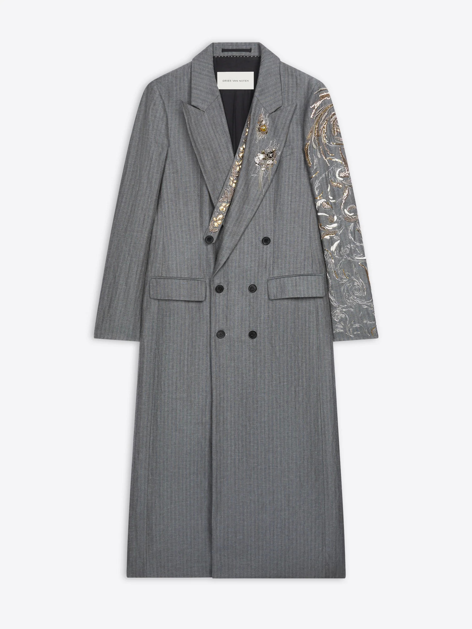 DRIES VAN NOTEN 刺繍入りコート Razon ランウェイ (Dries Van Noten