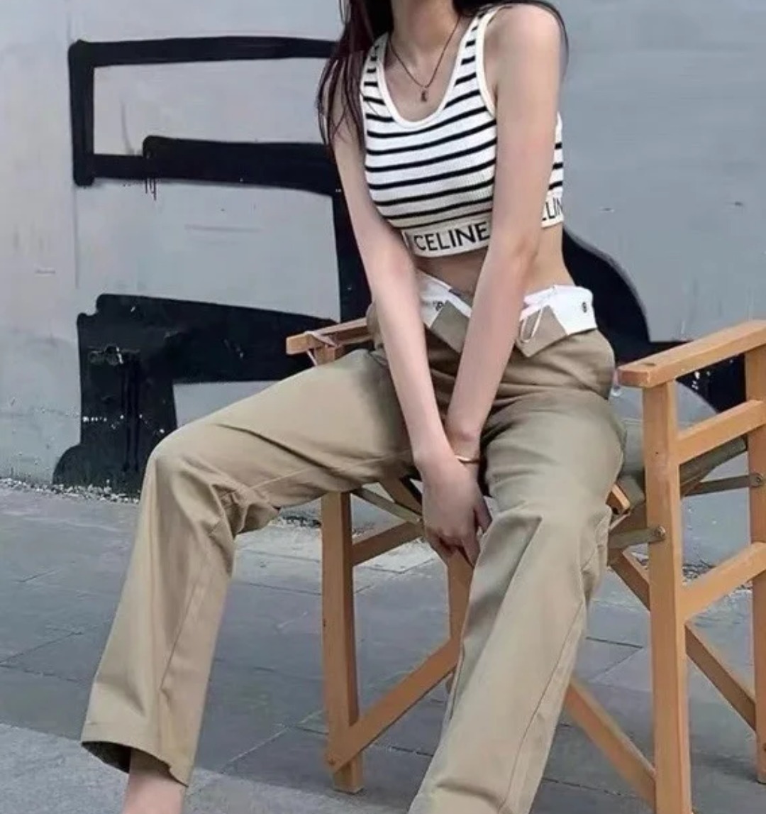 CELINE セリーヌ ボーダー アスリート ブラ タンクトップ (CELINE