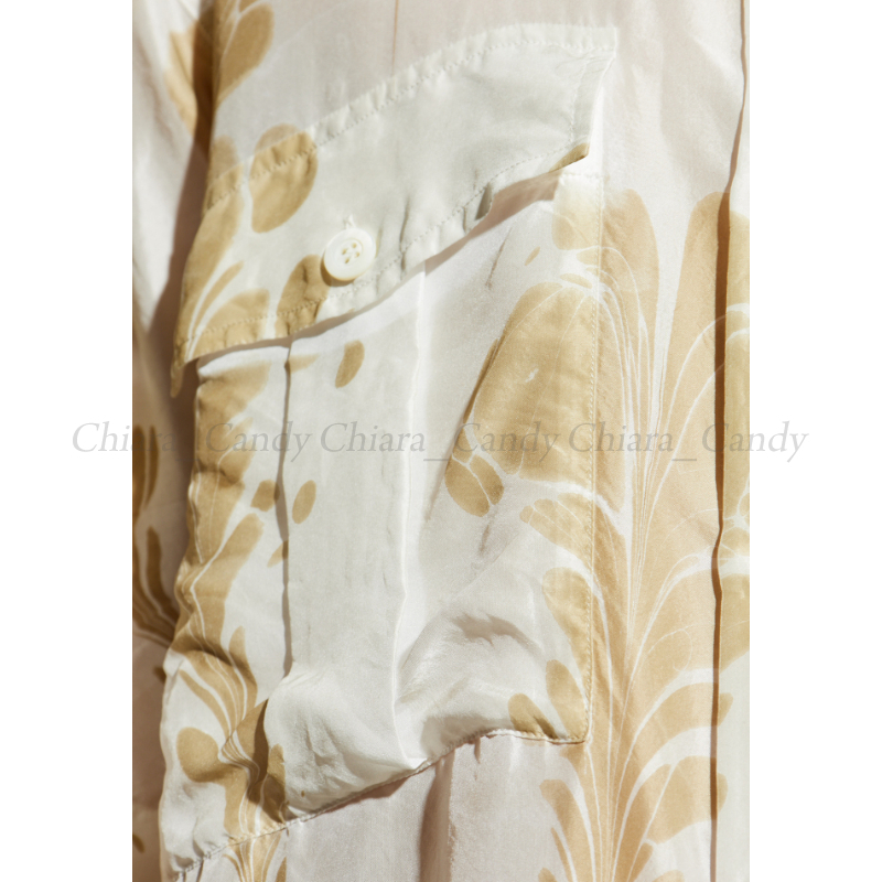 25AW NEW】DRIES VAN NOTEN_men / ボタニカル柄 シルクシャツ (Dries