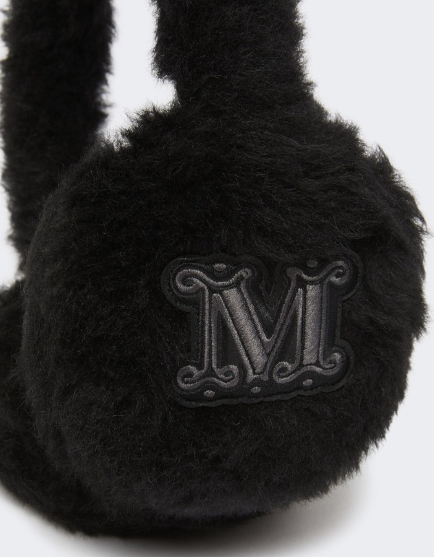 MAX MARA○MUFFY テディベアイヤーマフ Mモノグラム入り耳当て (Max