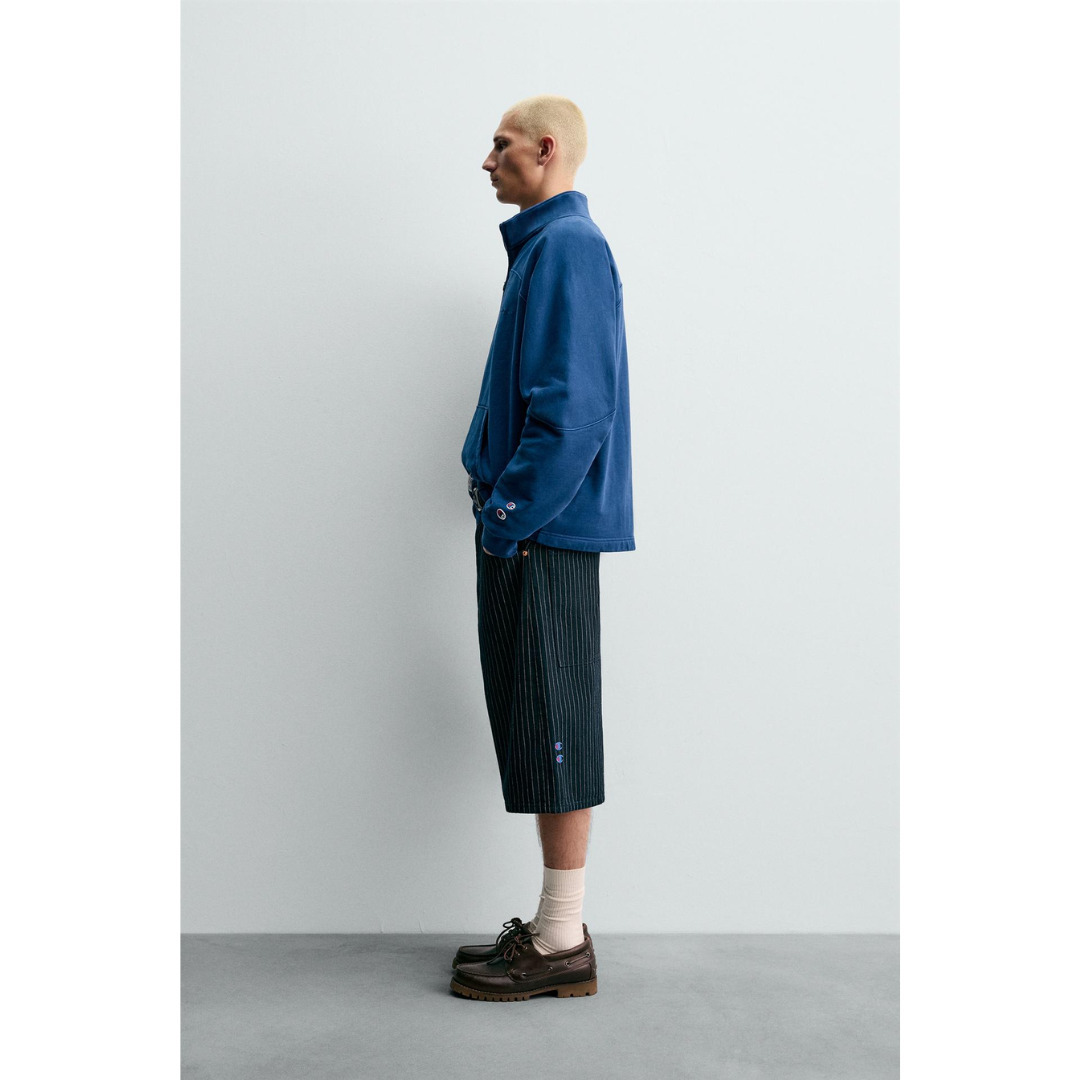 ZARA］CHAMPION X ZARA ジッパーネック スウェットシャツ (ZARA