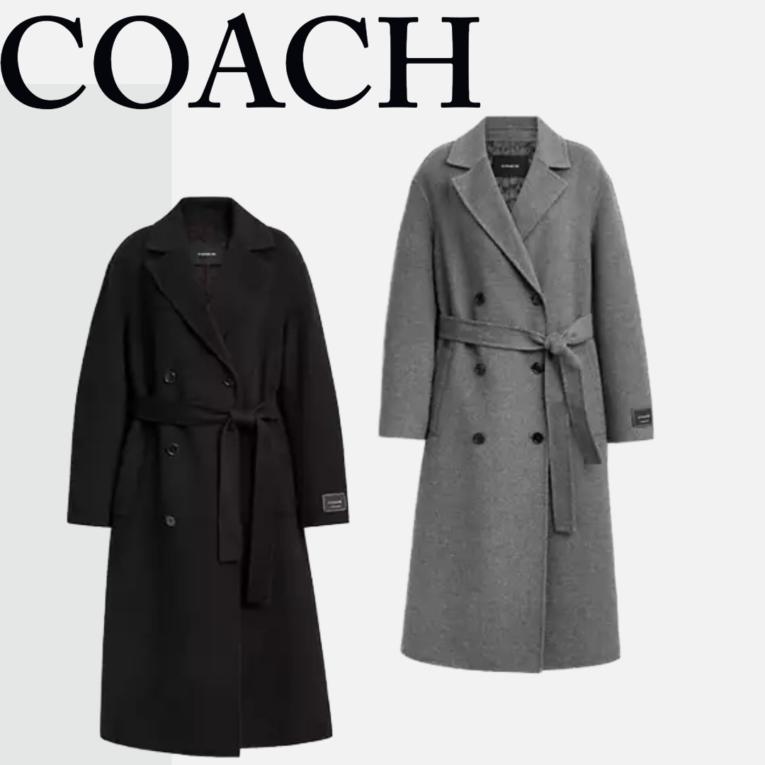 COACH ロング ウール コート (Coach/コート) CX304-BLK【BUYMA】