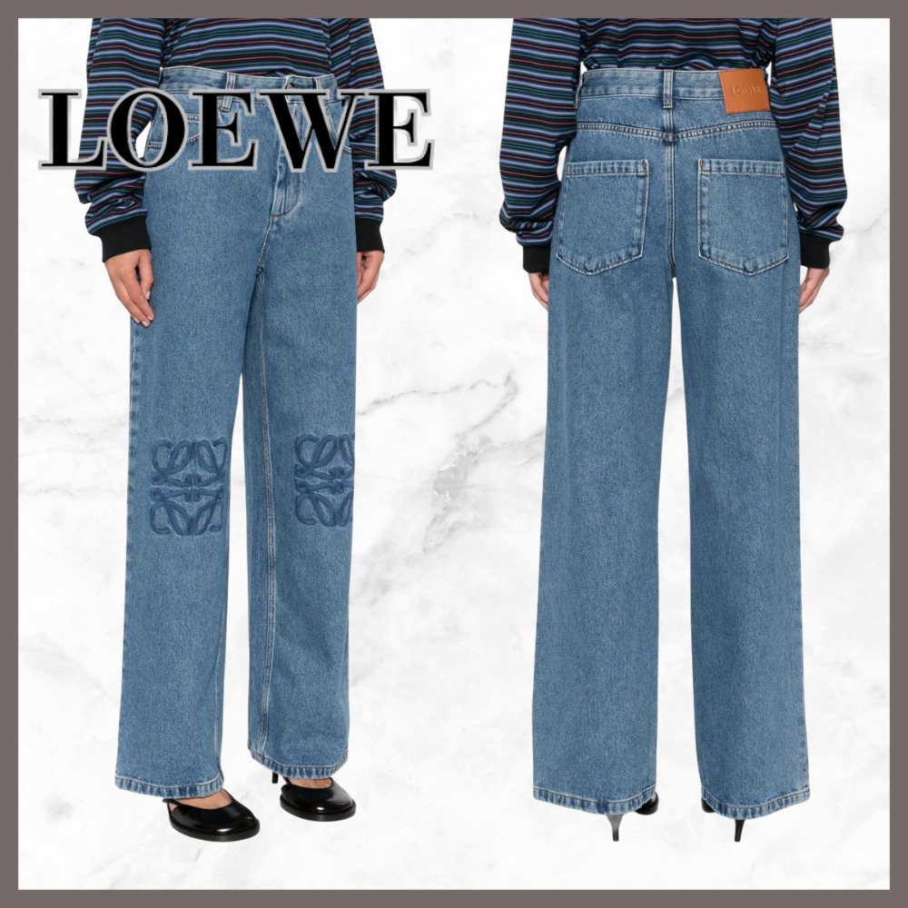 膝に、ロエベの象徴】LOEWE アナグラム バギー ジーンズ (LOEWE/デニム