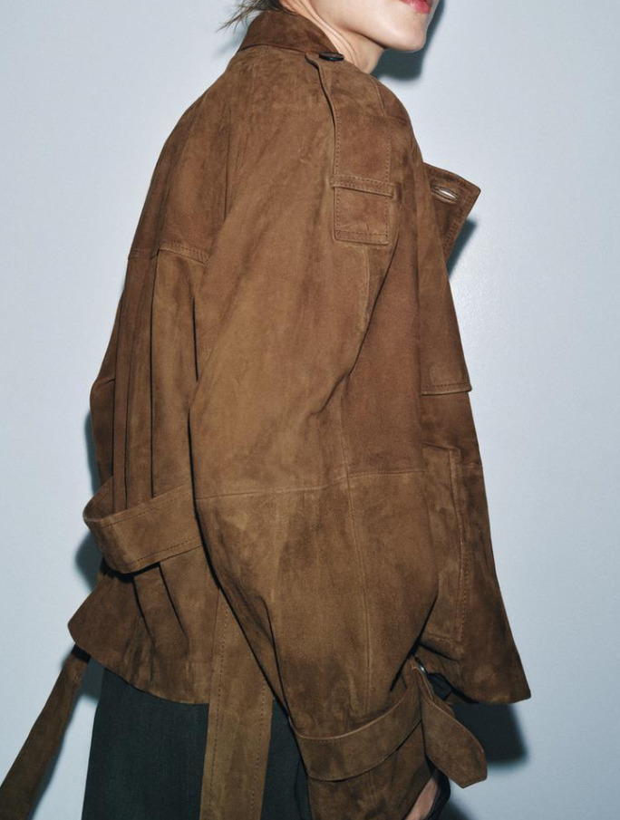 ZARA ショートスエードトレンチコート ZWコレクション限定版 (ZARA