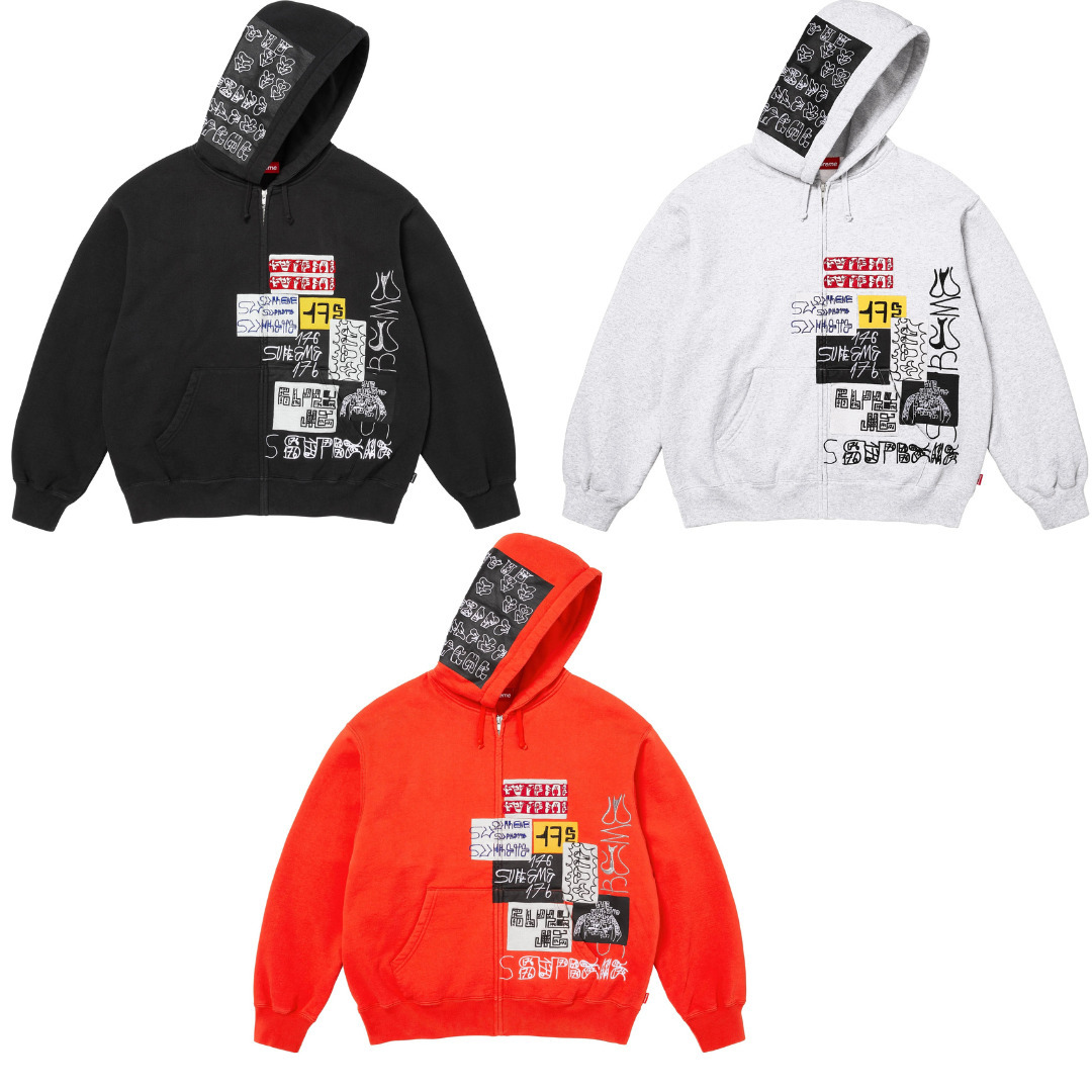 25AW Week11 Supreme 176 Zip Up Hooded Sweatshirt (Supreme/パーカー