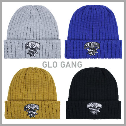 ブルー（青）系 Glo Gang(グローギャング) ニットキャップ・ビーニー