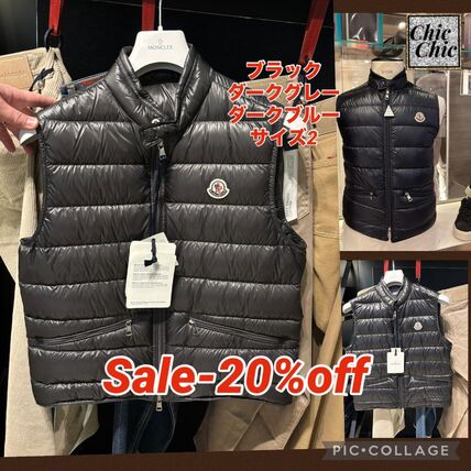 グレー（灰色）系 MONCLER(モンクレール) ダウンベスト(メンズ