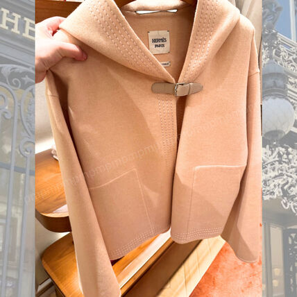 ピンク系 HERMES(エルメス) コート(レディース) - ブランド通販のBUYMA