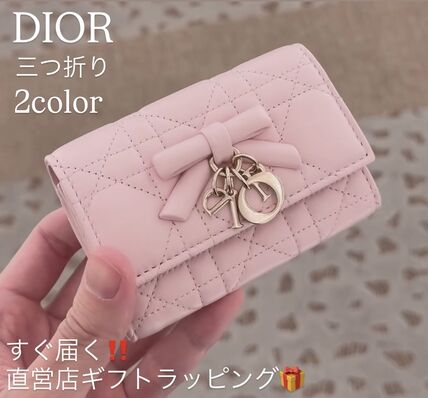 ピンク系 Dior LADY DIOR(ディオール レディ ディオール) 折りたたみ