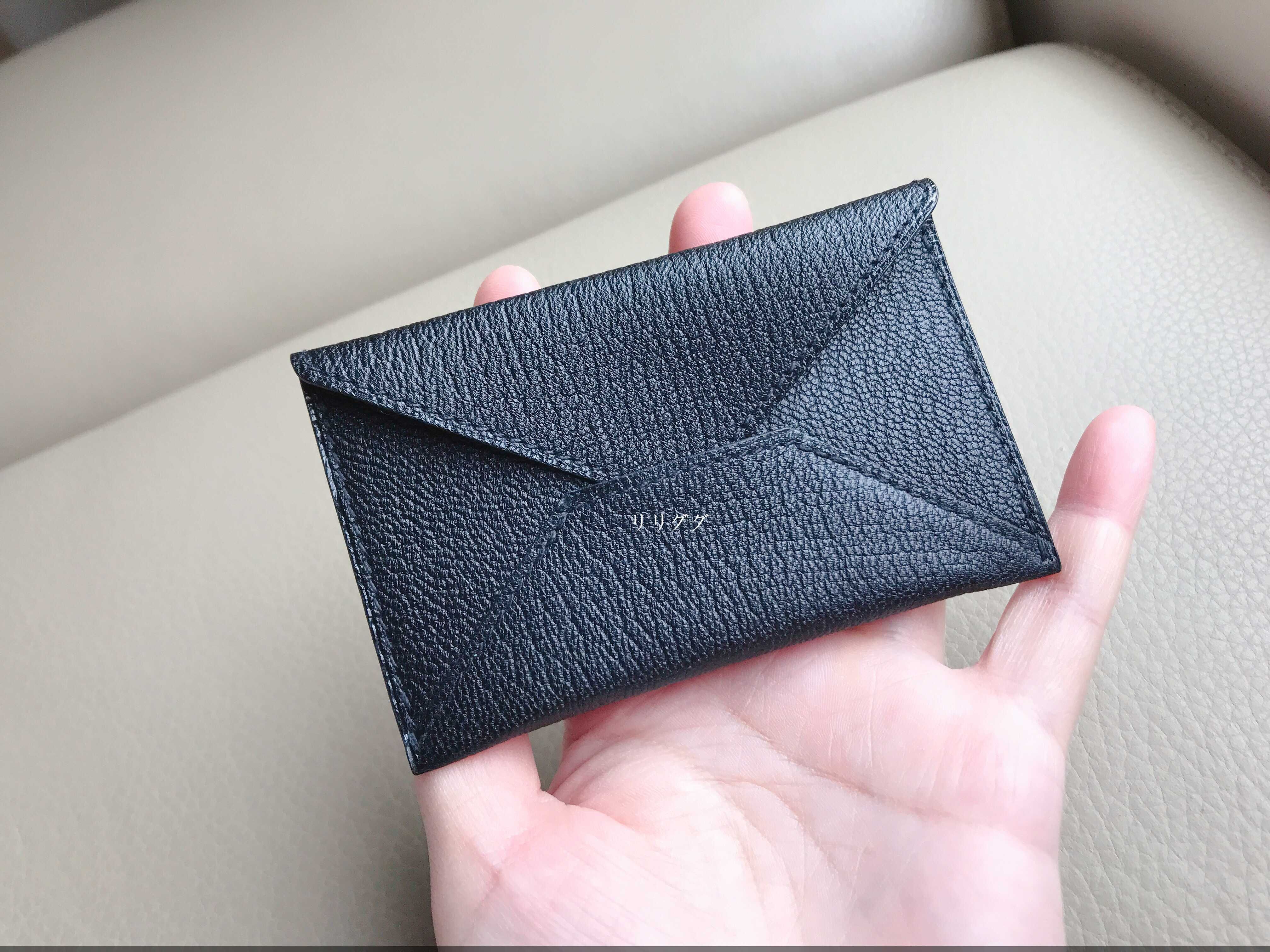 エルメス)ブラック黒☆エンヴェロープPMカードケース名刺入れ (HERMES