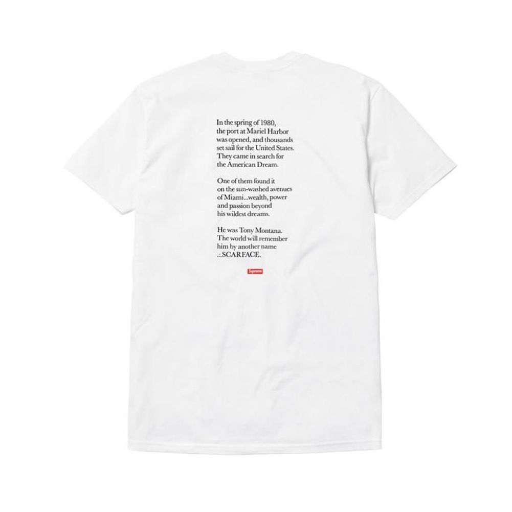 Supreme Scarface Split Tee White スカーフェイス Tシャツ 白
