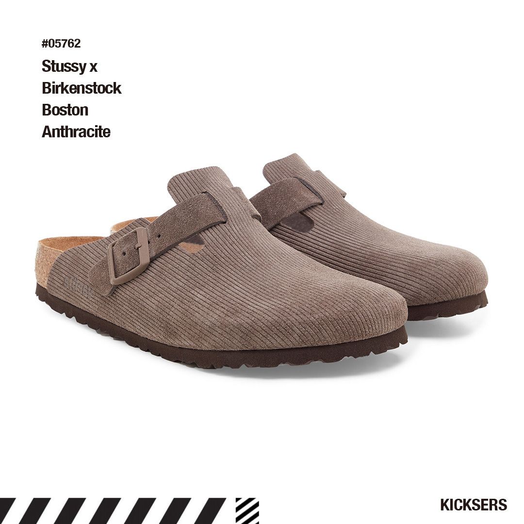 人気話題コラボ！Stussy x Birkenstock Boston Anthracite (STUSSY