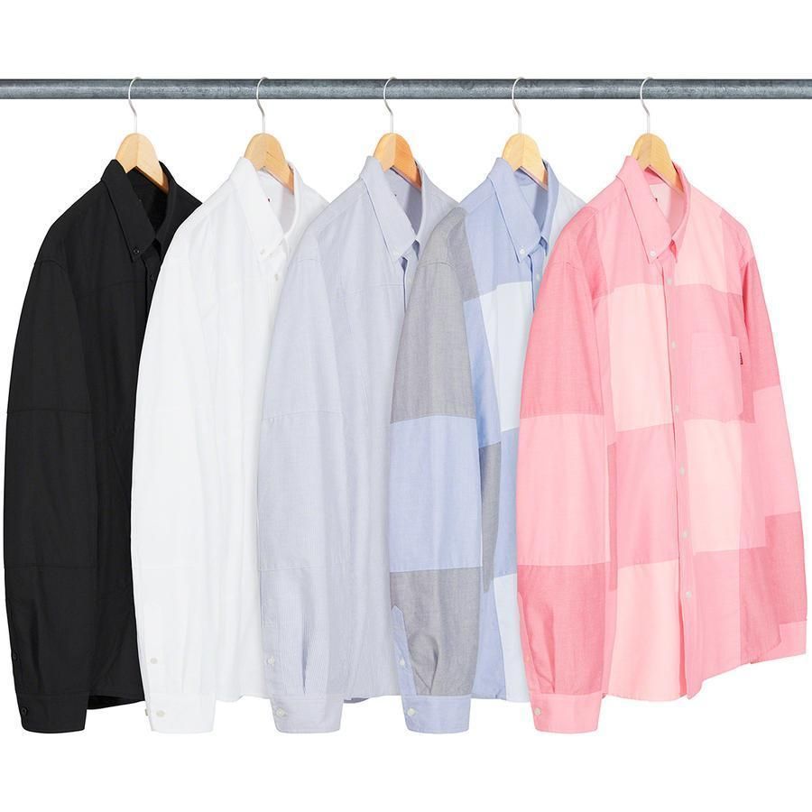 FW20 Supreme Patchwork Oxford Shirt オックスフォード シャツ