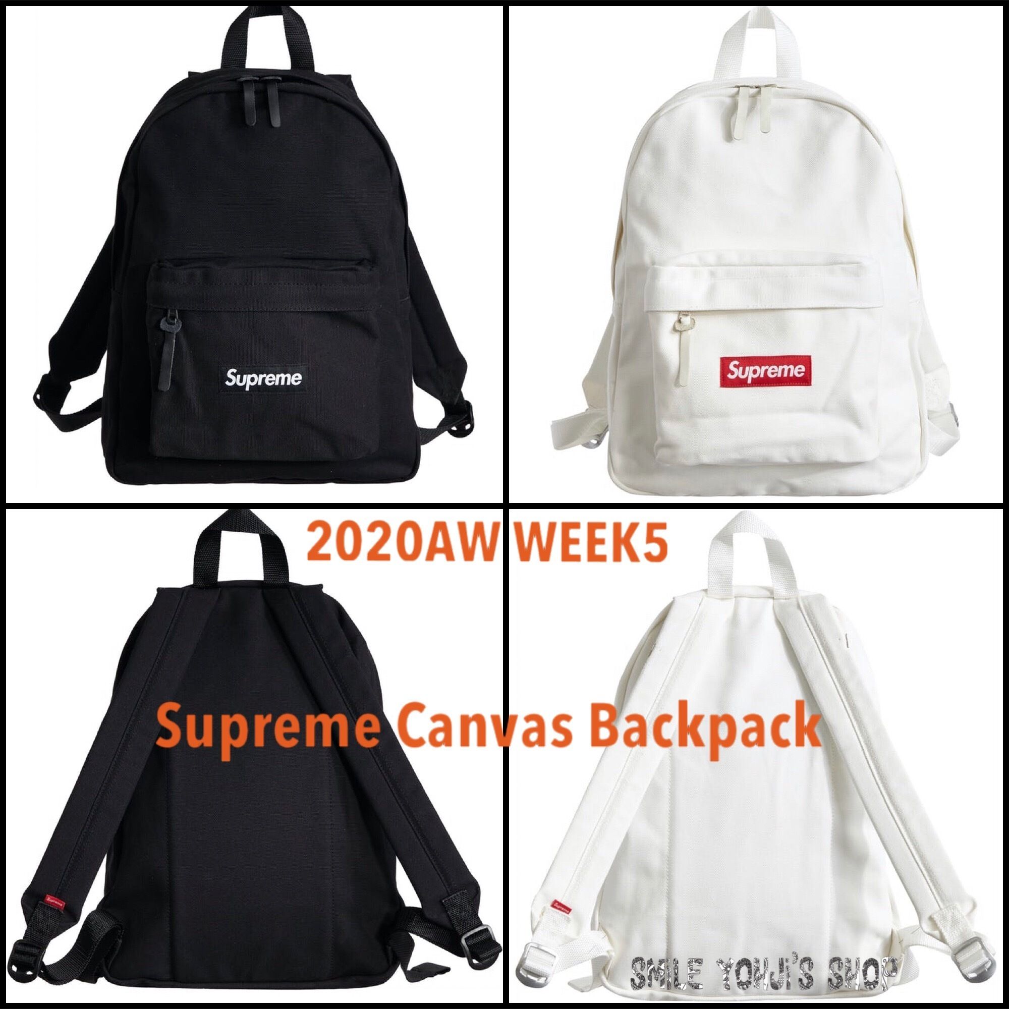 ☆20AW WEEK5☆Supreme Canvas Backpack (Supreme/バックパック