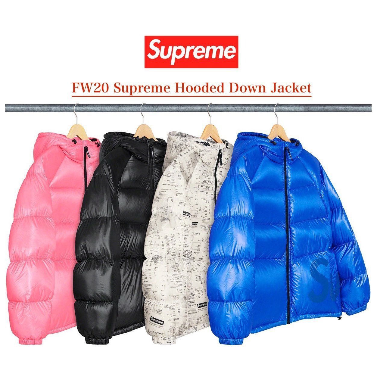 FW20 Supreme Hooded Down Jacket - ダウン ジャケット (Supreme