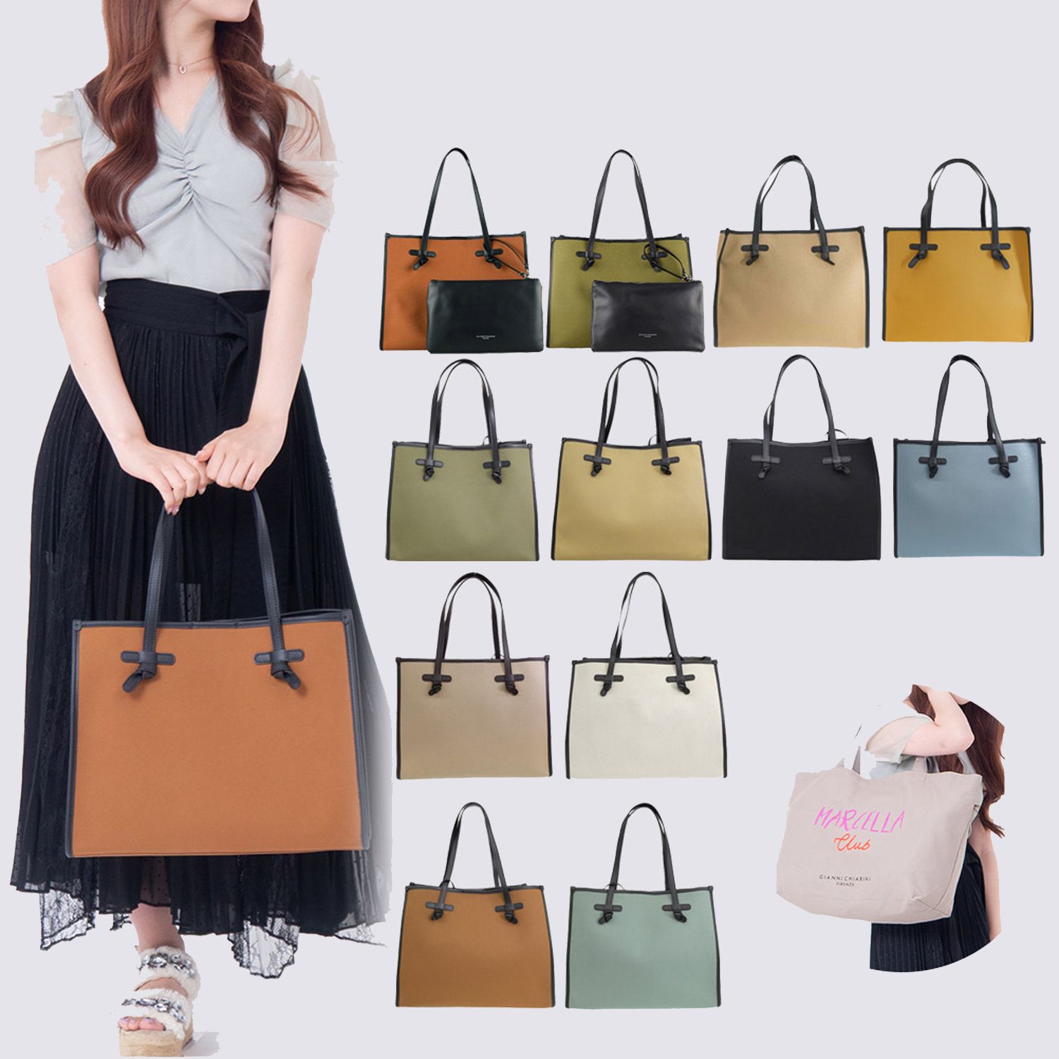 GIANNI CHIARINI MARCELLA M トートバッグ【送料0/国内即発】 (GIANNI