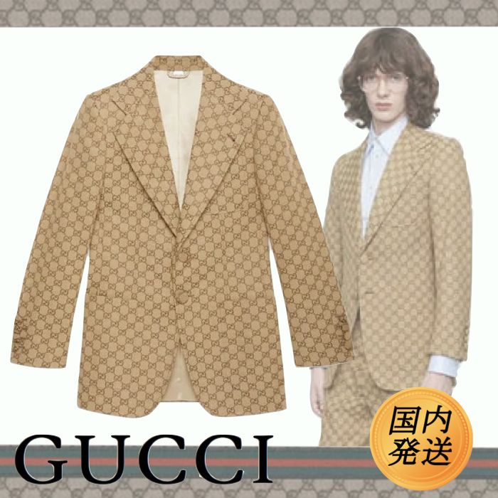 国内発☆GUCCI】GGキャンバス ロゴ モノグラム ジャケット (GUCCI