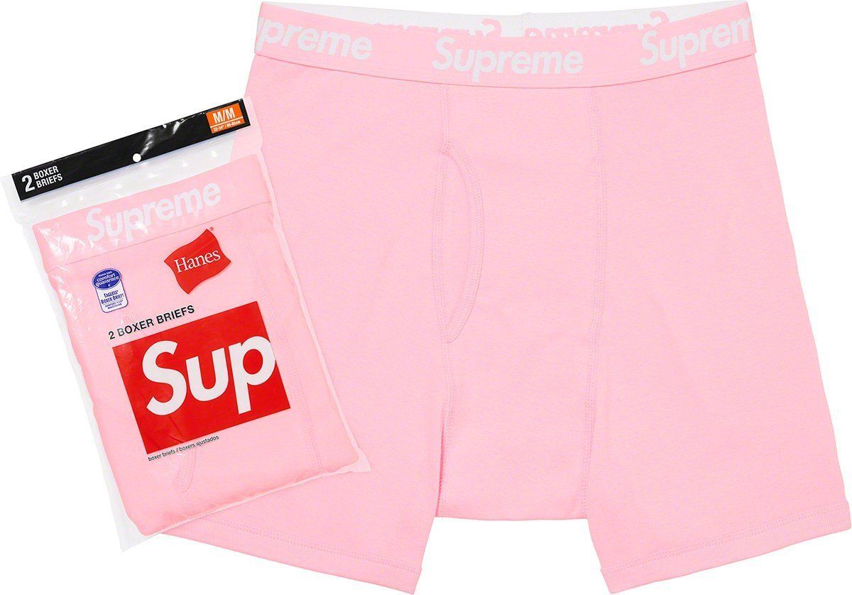 M Supreme Hanes Boxer Briefs 2 Pack グレー
