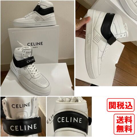 CELINE Hedi Simane ベルクロストラップ ハイカット スニーカー