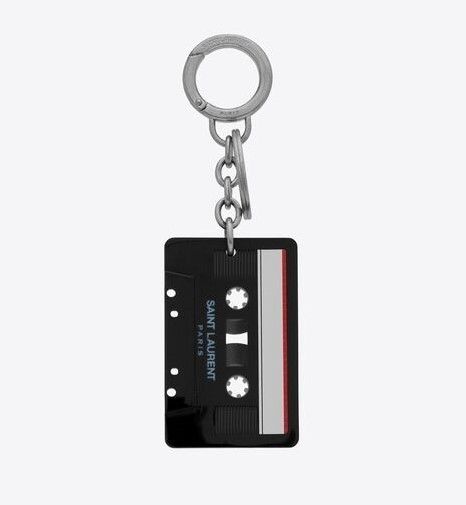 SAINT LAURENT◇かわいい！◇ドッグ・カセットテープ キーリング