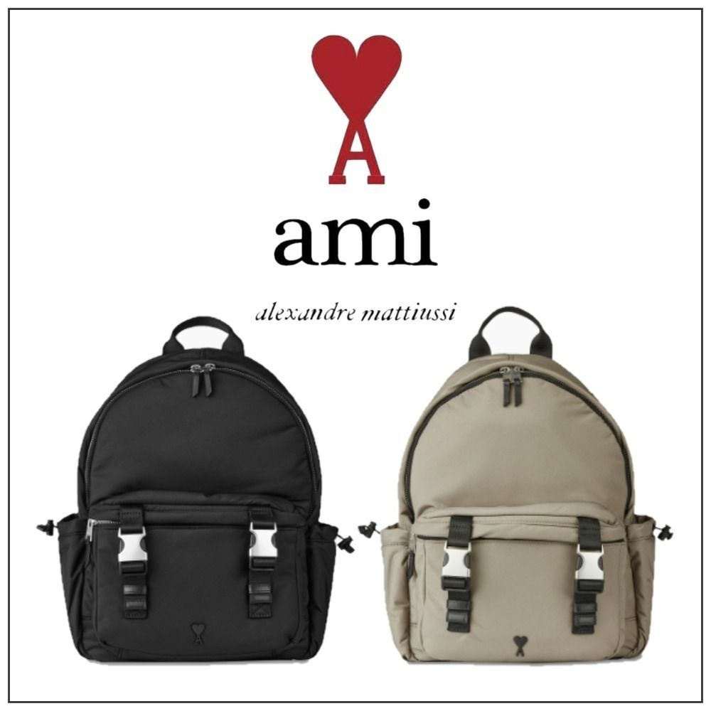 国内発送 関税込！AMIPARIS ナイロンバックパック リュック (AMI PARIS