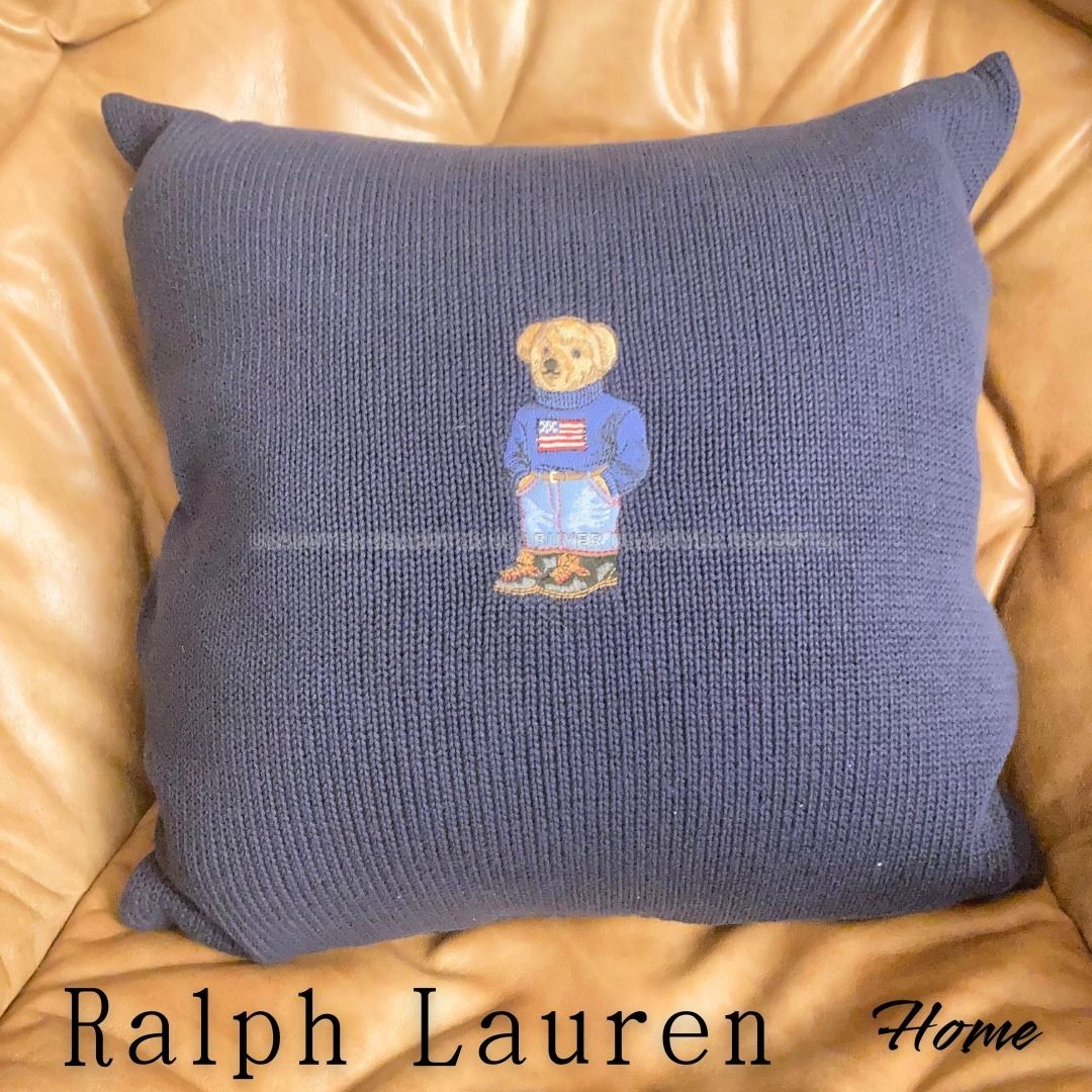 ギフトに最適【ラルフローレン】アメリカ国旗ポロベア・ピロー (RALPH