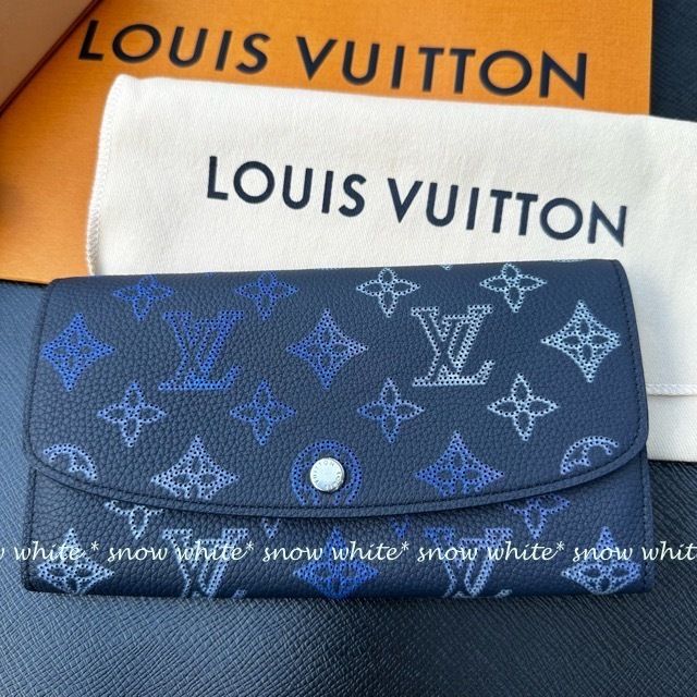 明日着 限定カラー 青 マヒナ イリス 長財布 FLAP ルイヴィトン (Louis