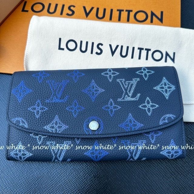 明日着 限定カラー 青 マヒナ イリス 長財布 FLAP ルイヴィトン (Louis