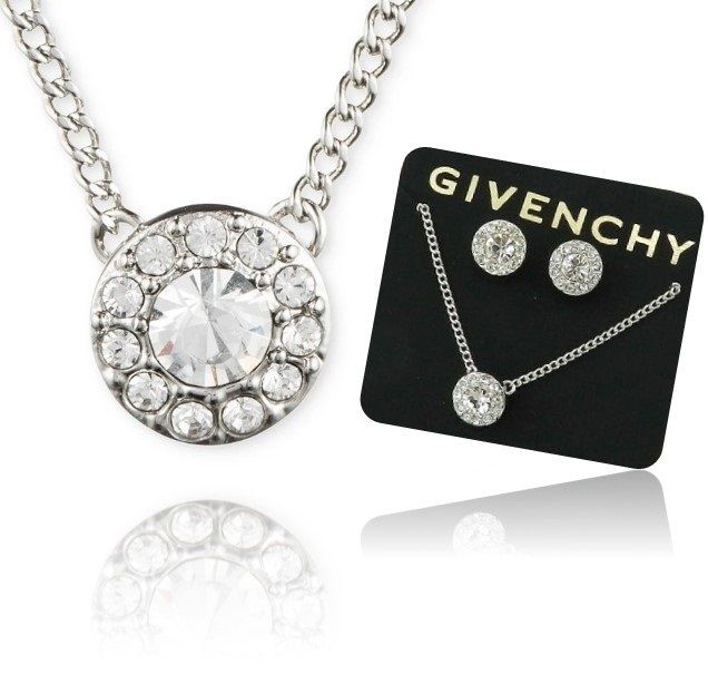 GIVENCHY クリスタル ネックレス＆ピアスセット 関税☆送料込