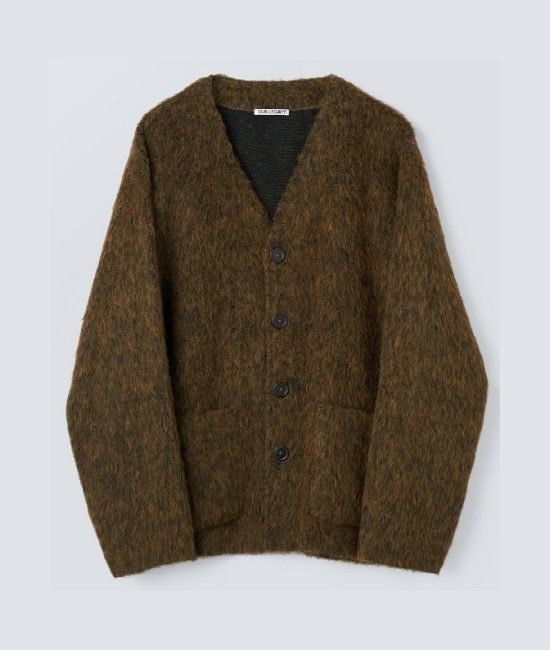 OUR LEGACY CARDIGAN OLIVE MELANGE MOHAIR 44 SIZE (OUR LEGACY