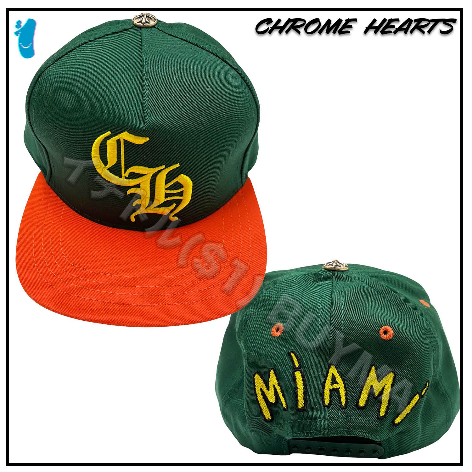 マイアミ限定 クロムハーツ キャップ MIAMI BASEBALL CAP GREEN
