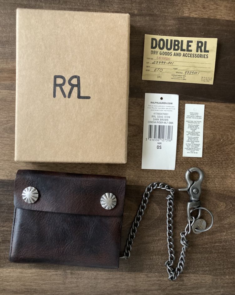 RRL/ コンチョ レザー チェーンウォレット国内完売レア (RRL