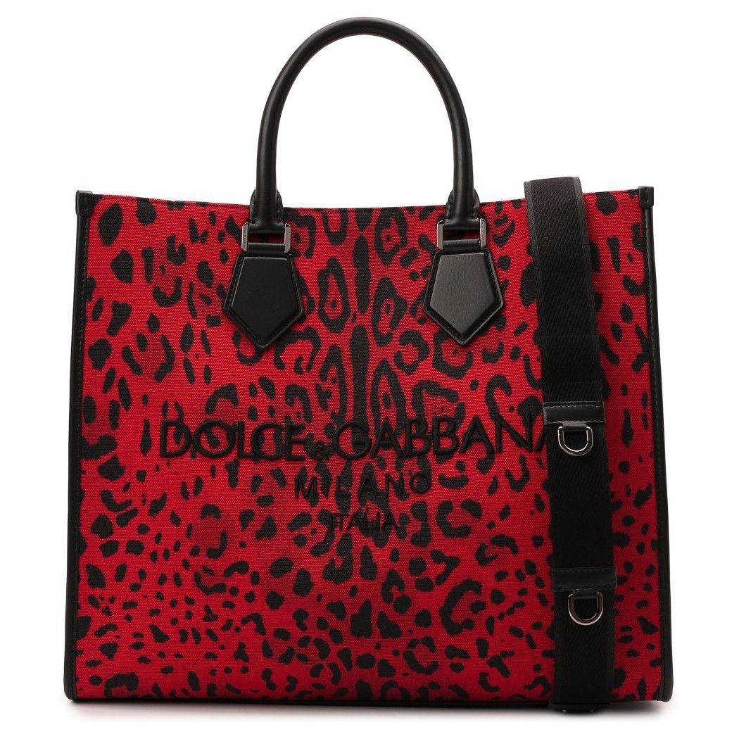 Dolce & Gabbana ロゴ レオパード柄 トートバッグ 2WAY (Dolce