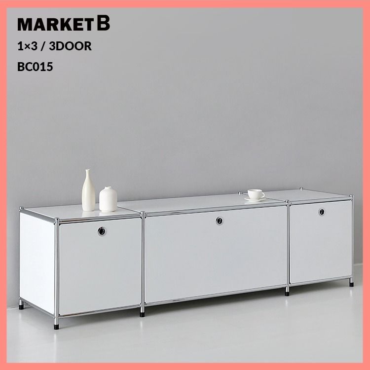 韓国 MARKET B) SIMPLIE 扉付きモジュール収納ラック 1×3 1028 (MARKET