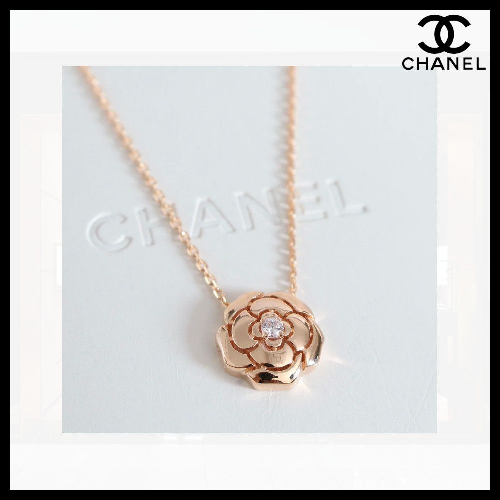 18K×ダイヤモンドの輝き】CHANEL☆カメリアネックレス (CHANEL