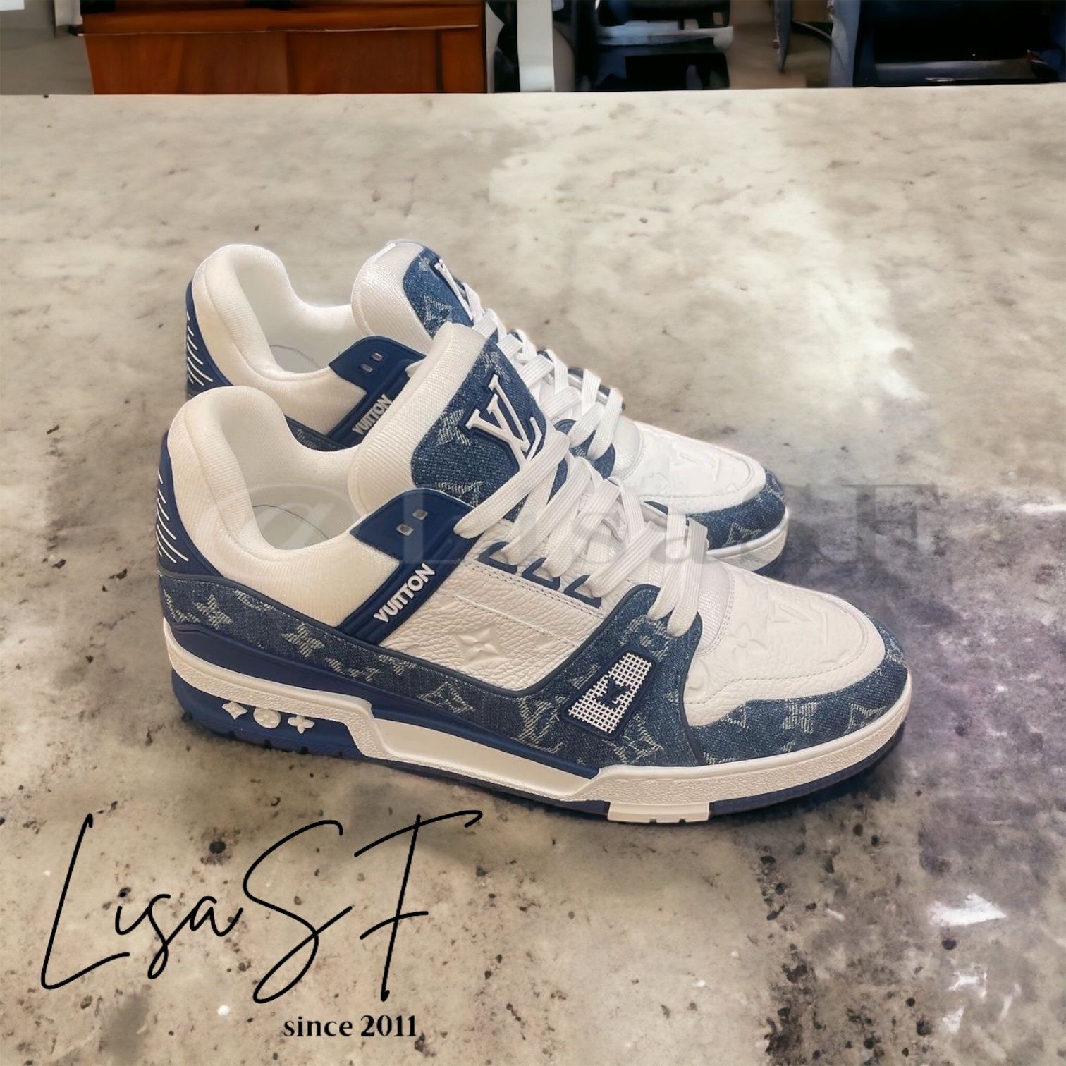 ☆Louis Vuitton☆LVトレイナー・デニム ライン スニーカー (Louis