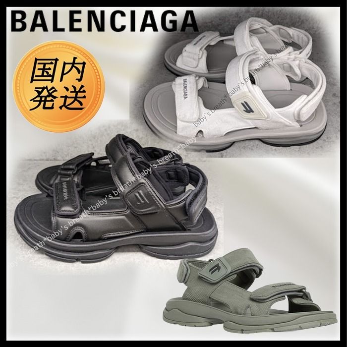 国内発送☆BALENCIAGA】TOURIST サンダル メンズ ブラック (BALENCIAGA