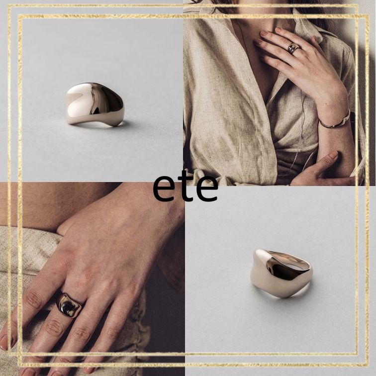 ete ゴールドリング 赤いギフトボックス付き ete ゴールドリング 赤い